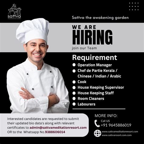 Job Vacancy Restaurant Manager